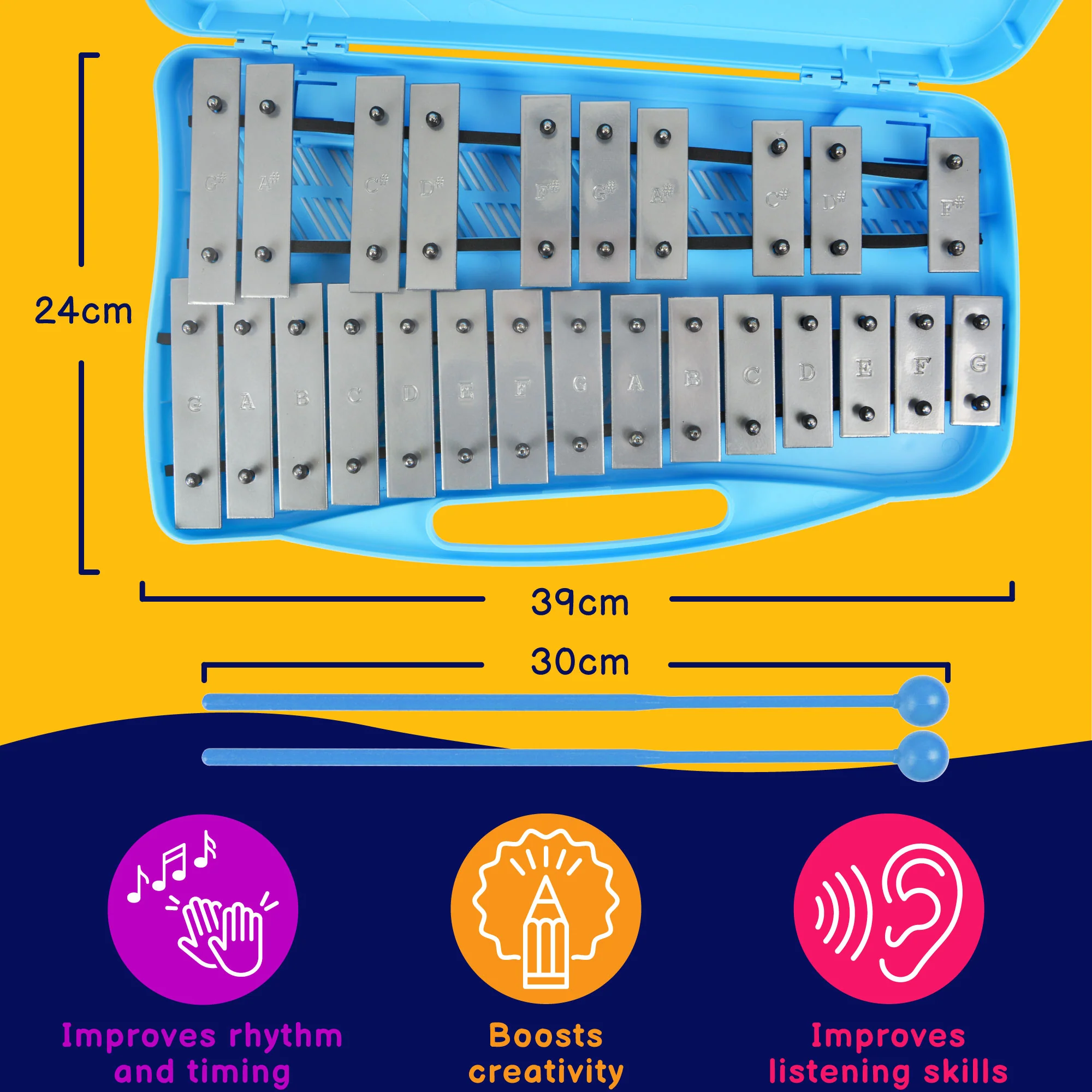 A-Star 25 Note Chromatic Glockenspiel - 10 Pack - Image 9